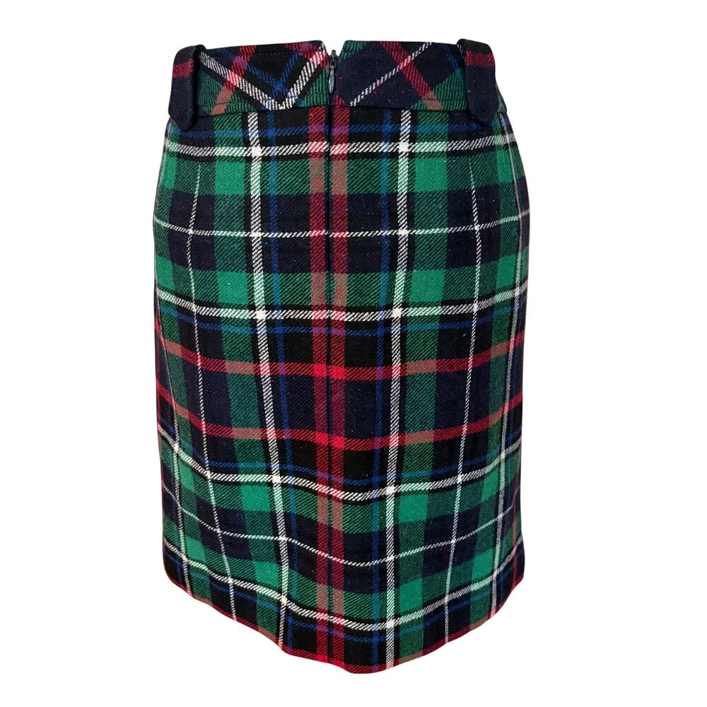 Talbots Tartan Plaid Wool Blend Straight Pencil Skirt Academia Preppy Classic
